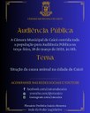 Audiência Pública discutirá causa animal na Câmara Municipal de Caicó Audiência Pública discutirá causa animal na Câmara Municipal de Caicó