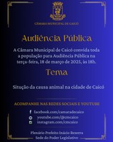 Audiência Pública discutirá causa animal na Câmara Municipal de Caicó