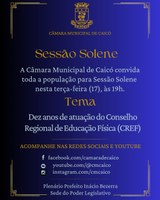 Sessão Solene homenageará 10 anos do Conselho Regional de Educação Física
